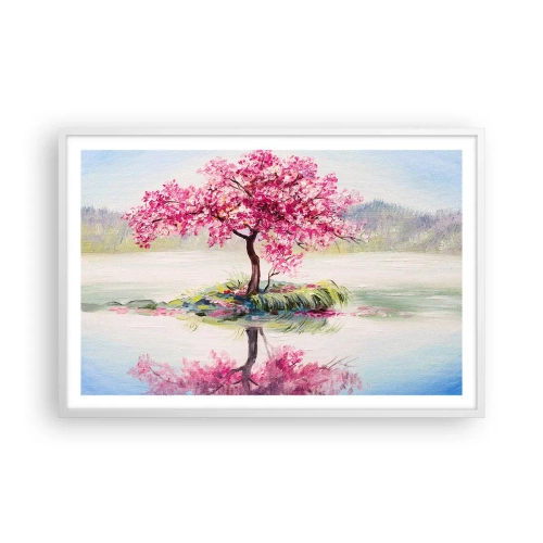 Plakat i hvid ramme - Forårsfestival - 91x61 cm