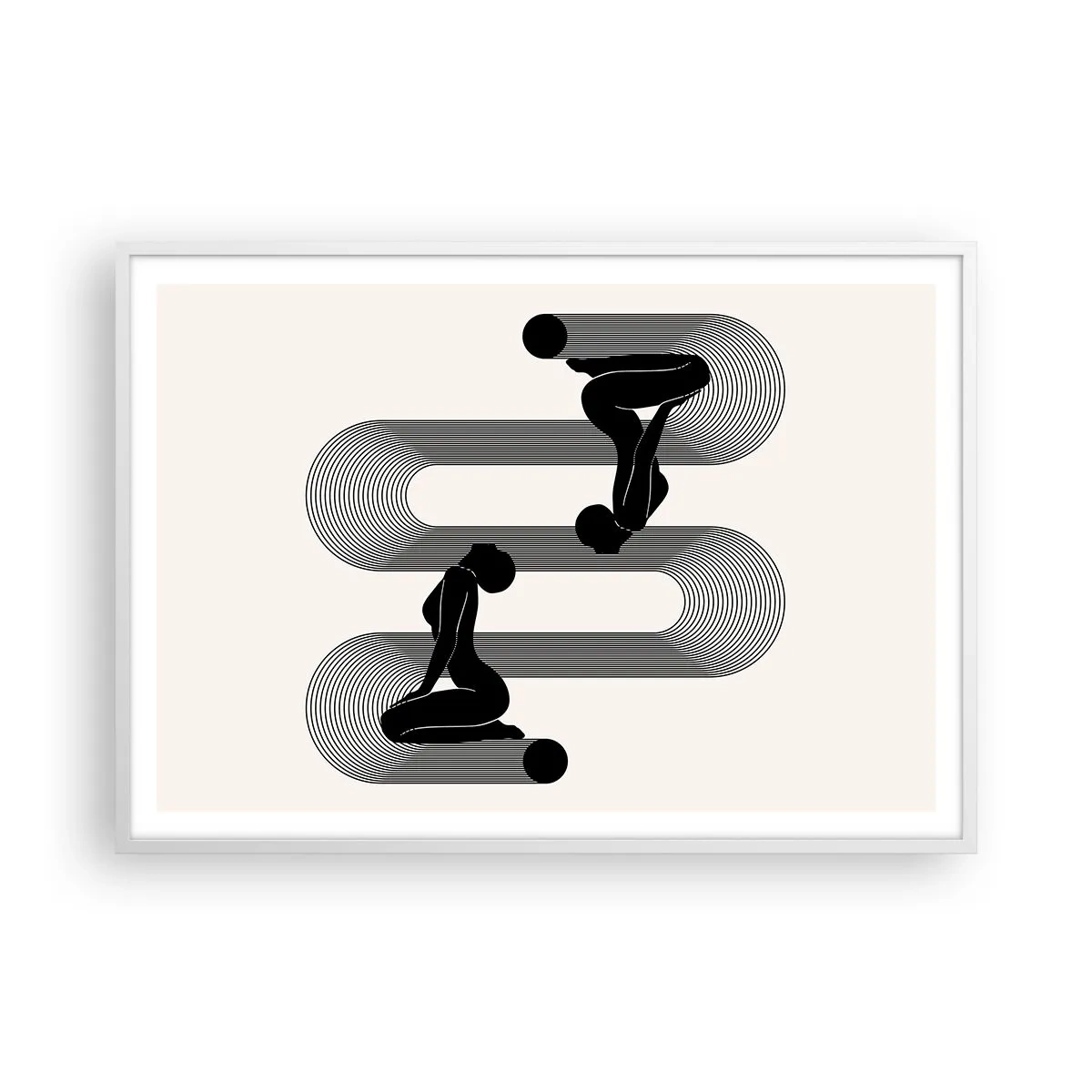 Plakat i hvid ramme - Sensuel symmetri - 100x70 cm