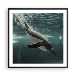 Plakat i sort ramme - Velkommen til min verden - 60x60 cm