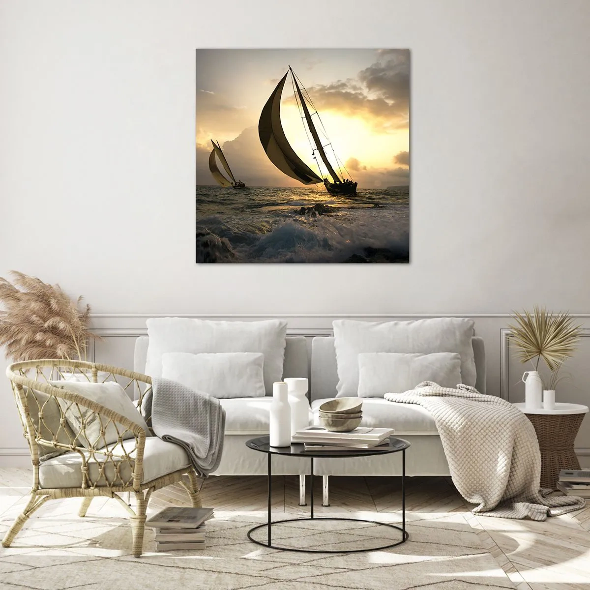 Billede på glas - I medvind og modvind - 60x60 cm