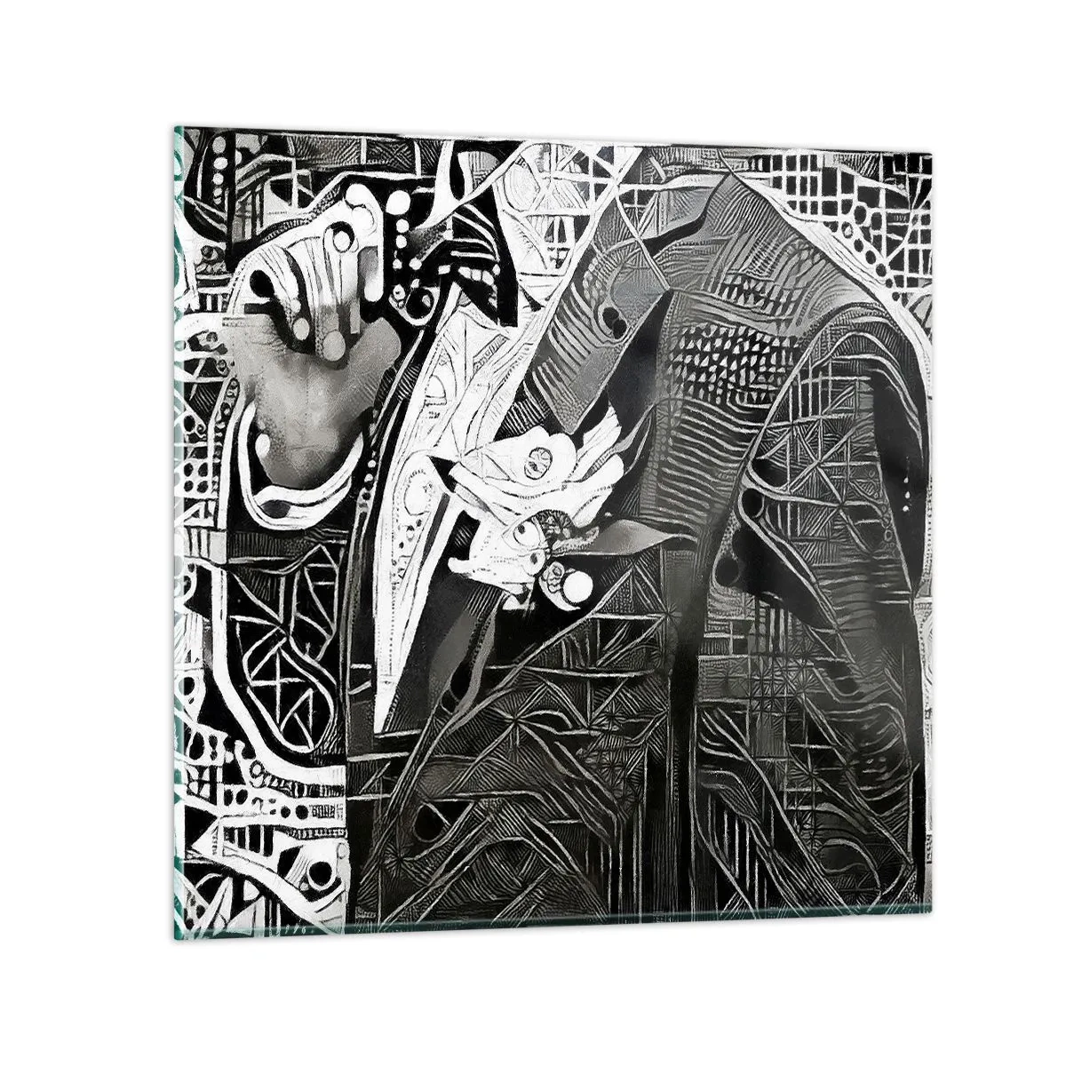 Billede på glas - Bare en tilsyneladende grå mand - 30x30 cm