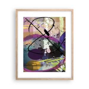 Plakat i ramme af lyst egetræ - Kan være lige eller rundt - 40x50 cm