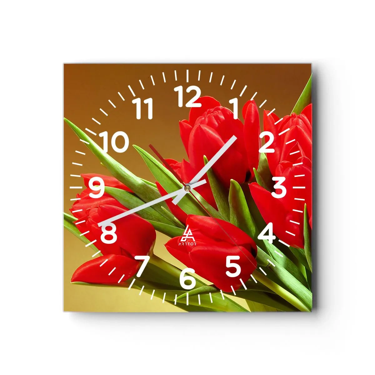 Vægur, Uret - En flok forårsglæde - 40x40 cm