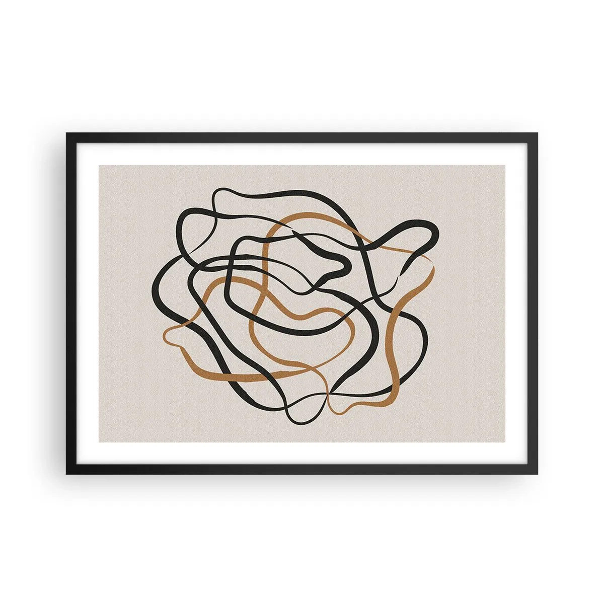 Plakat i sort ramme - Alt er gået galt - 70x50 cm