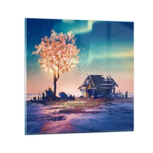 Billede på glas - Naturen går ikke over - 30x30 cm