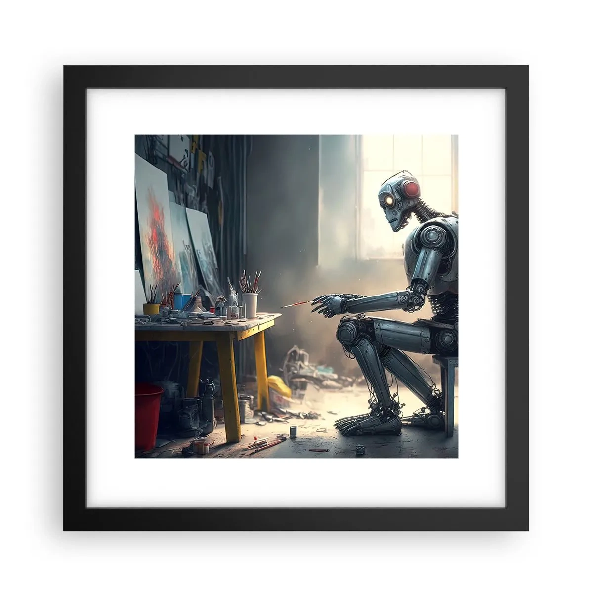 Plakat i sort ramme - Den skabende handling - 30x30 cm