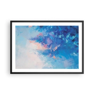 Plakat i sort ramme - Vinter abstraktion - 70x50 cm