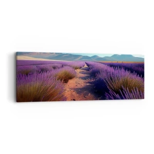 Lærredstryk - Billede på lærred - Duftende marker - 90x30 cm