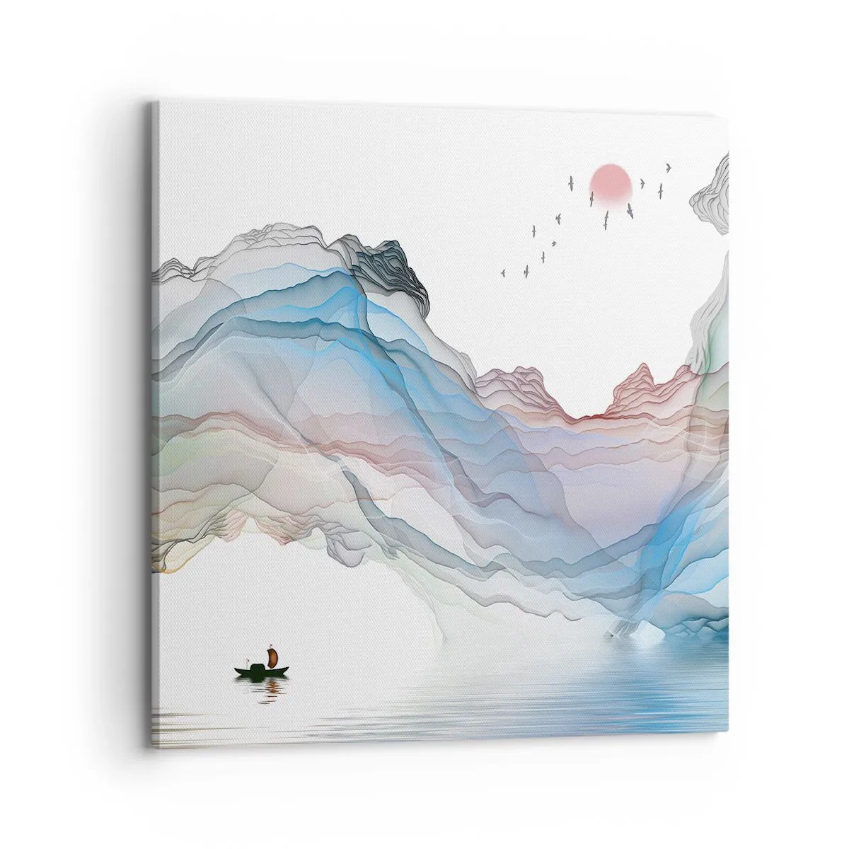 Lærredstryk - Billede på lærred - Mod krystalbjergene - 70x70 cm