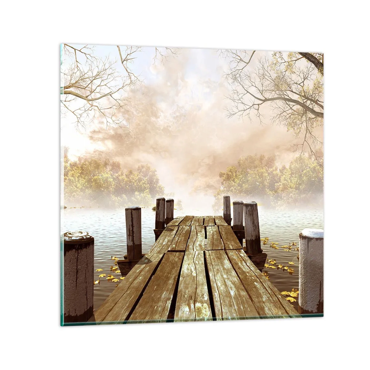 Billede på glas - Efterårets blide tristhed - 60x60 cm