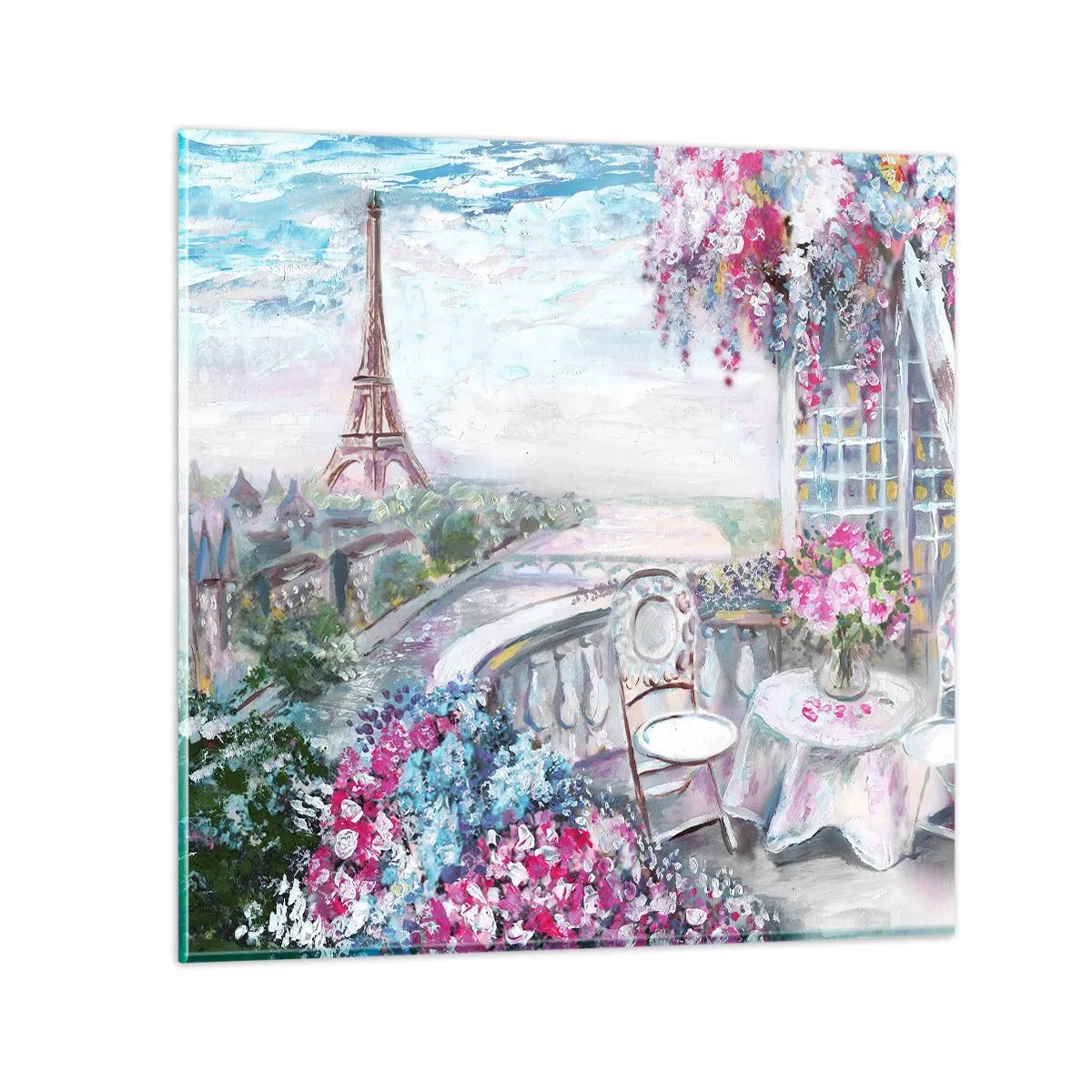 Billede på glas - Smukkest her i maj - 30x30 cm