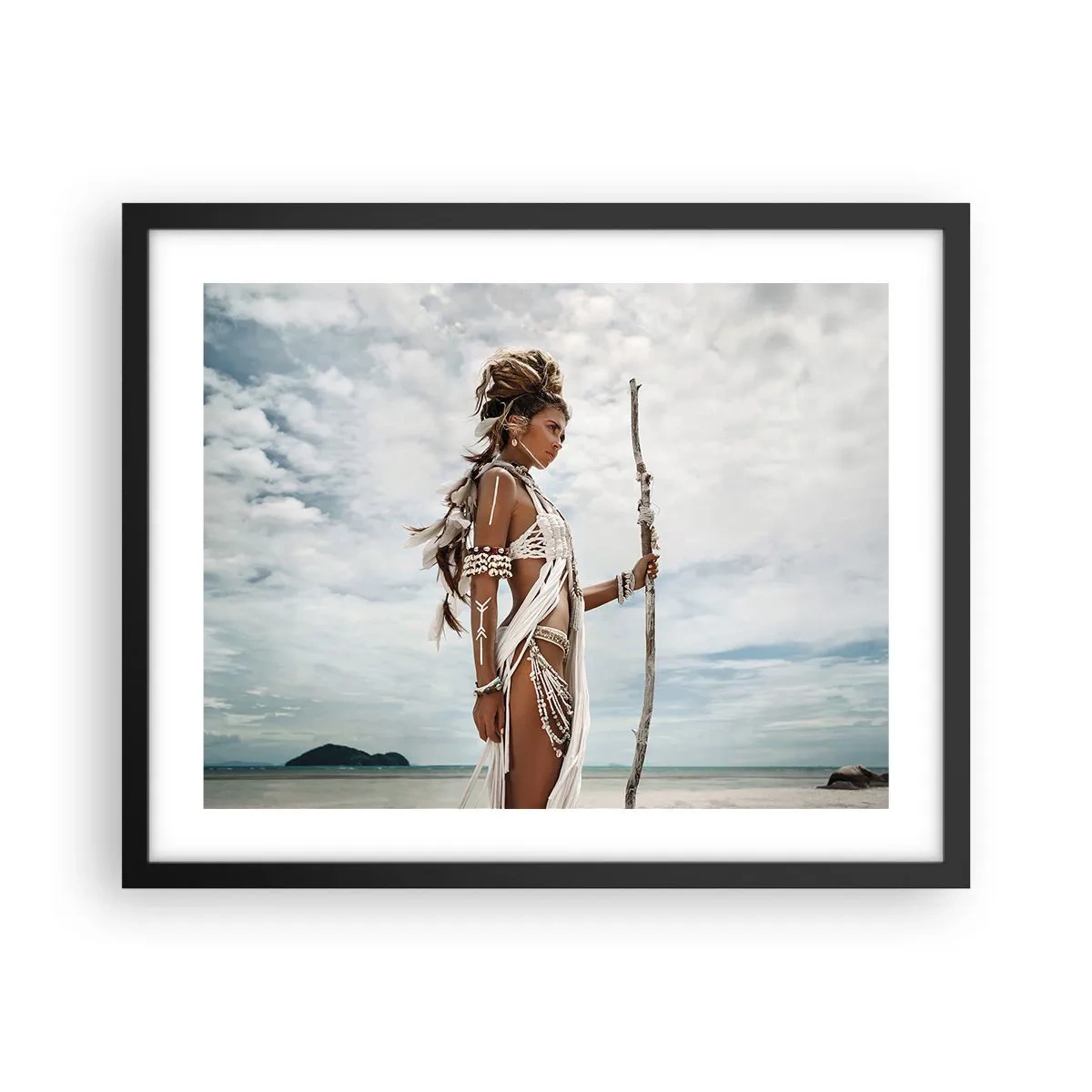 Plakat i sort ramme - Dronning af troperne - 50x40 cm