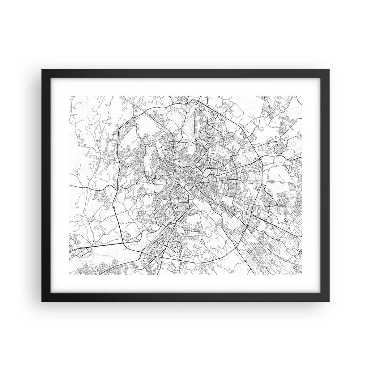 Plakat i sort ramme - Romersk cirkel - 50x40 cm