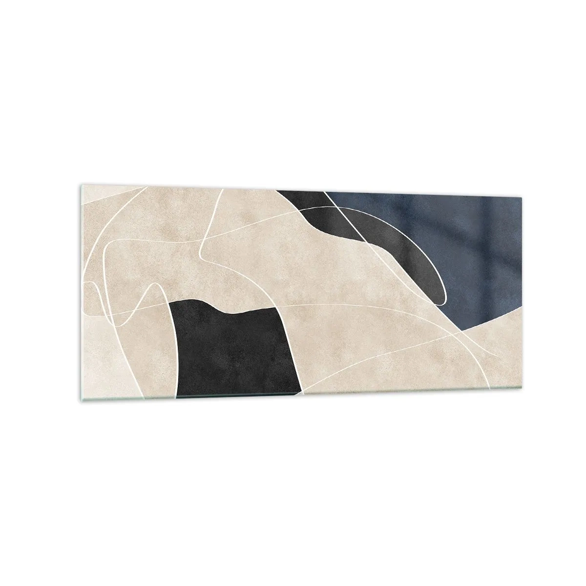 Billede på glas - Abstrakt komposition - kontrast af farver - 120x50 cm