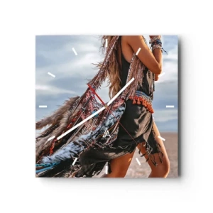 Vægur, Uret - Shamanens pige - 30x30 cm