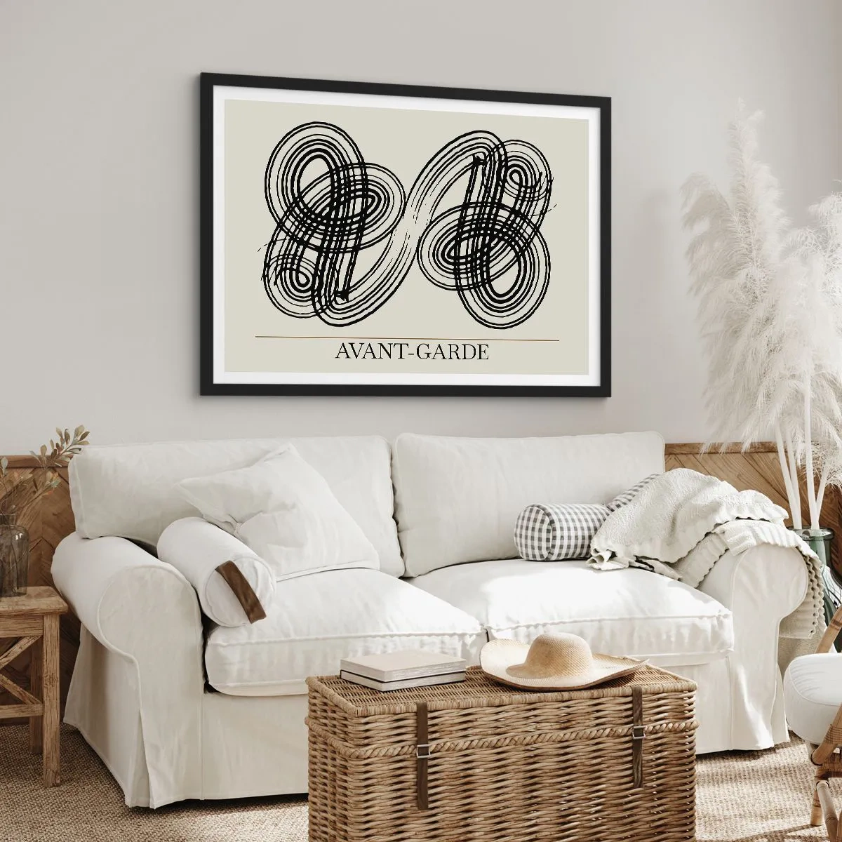 Plakat i sort ramme - Det kom ud spontant - 100x70 cm