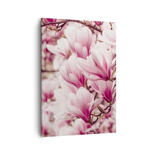 Lærredstryk - Billede på lærred - Foråret er lyserødt - 50x70 cm