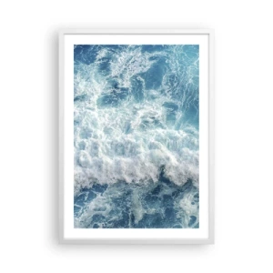 Plakat i hvid ramme - Glædeligt og i spring - 50x70 cm