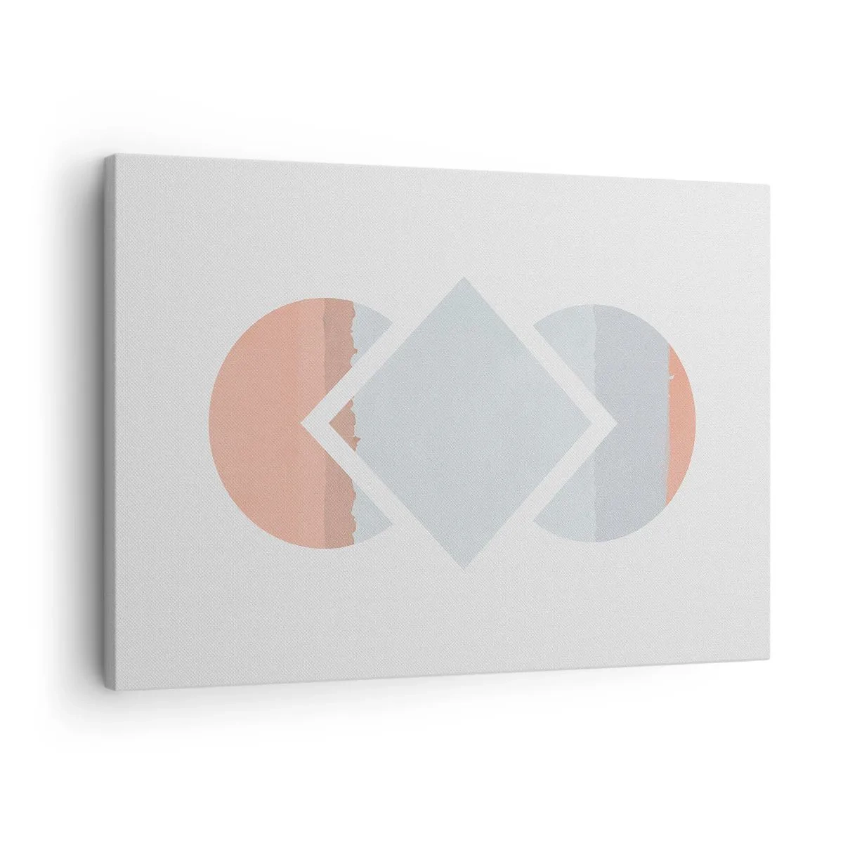 Lærredstryk - Billede på lærred - Et minimalistisk maleri med geometriske former - 70x50cm - Situationen er klar - Moderne vægdekoration til stue og soveværelse ARTTOR