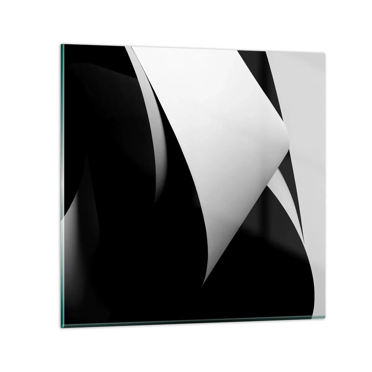 Billede på glas - Lysflader fra skyggernes dybder - 70x70 cm