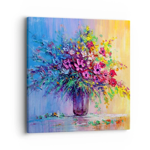 Lærredstryk - Billede på lærred - Gave fra en sommereng - 40x40 cm