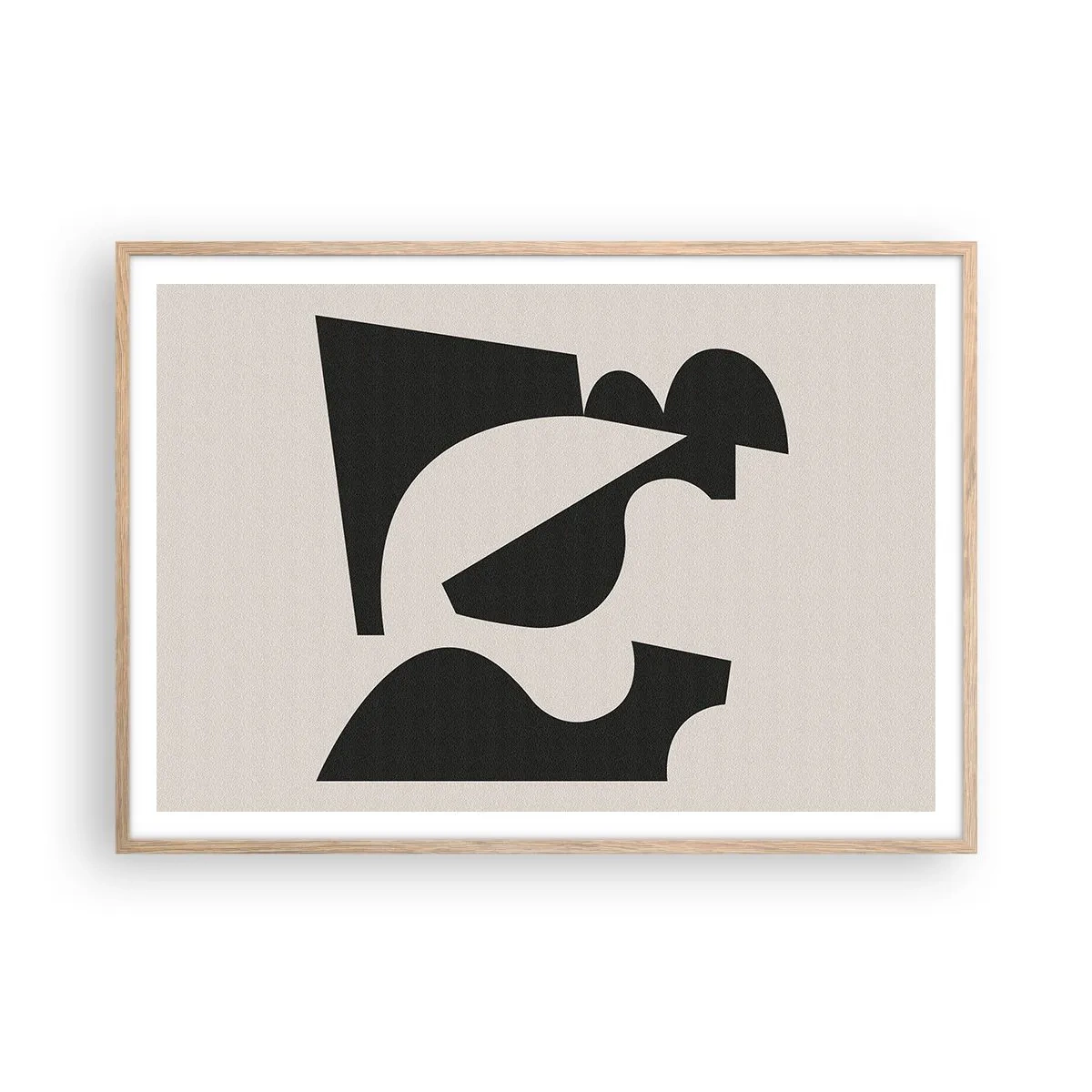 Plakat i ramme af lyst egetræ - Sammensæt din egen - 100x70 cm