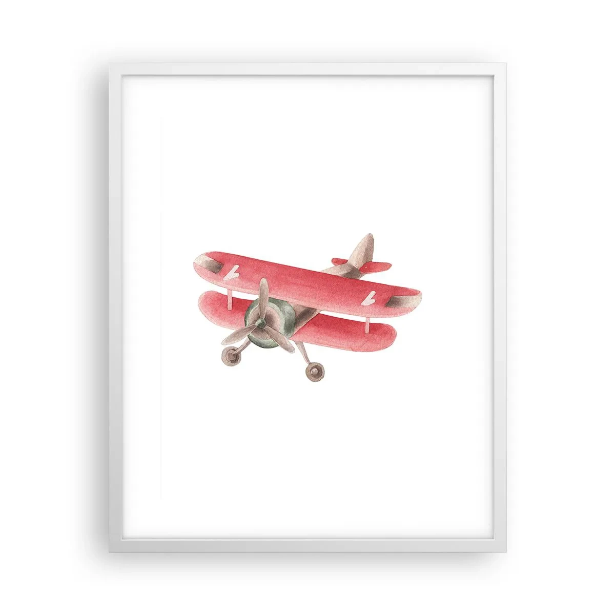 Plakat i hvid ramme - Klar til at flyve højt - 40x50 cm