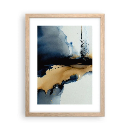 Plakat i ramme af lyst egetræ - Bag sløret - 30x40 cm