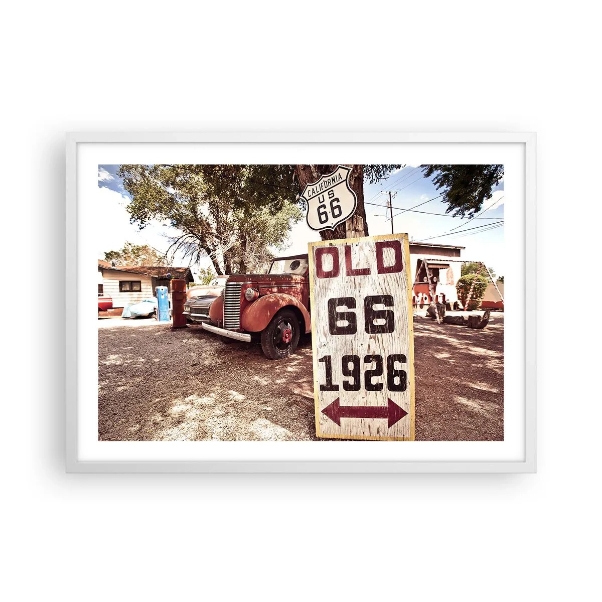 Plakat i hvid ramme - En legende om det amerikanske landskab - 70x50 cm