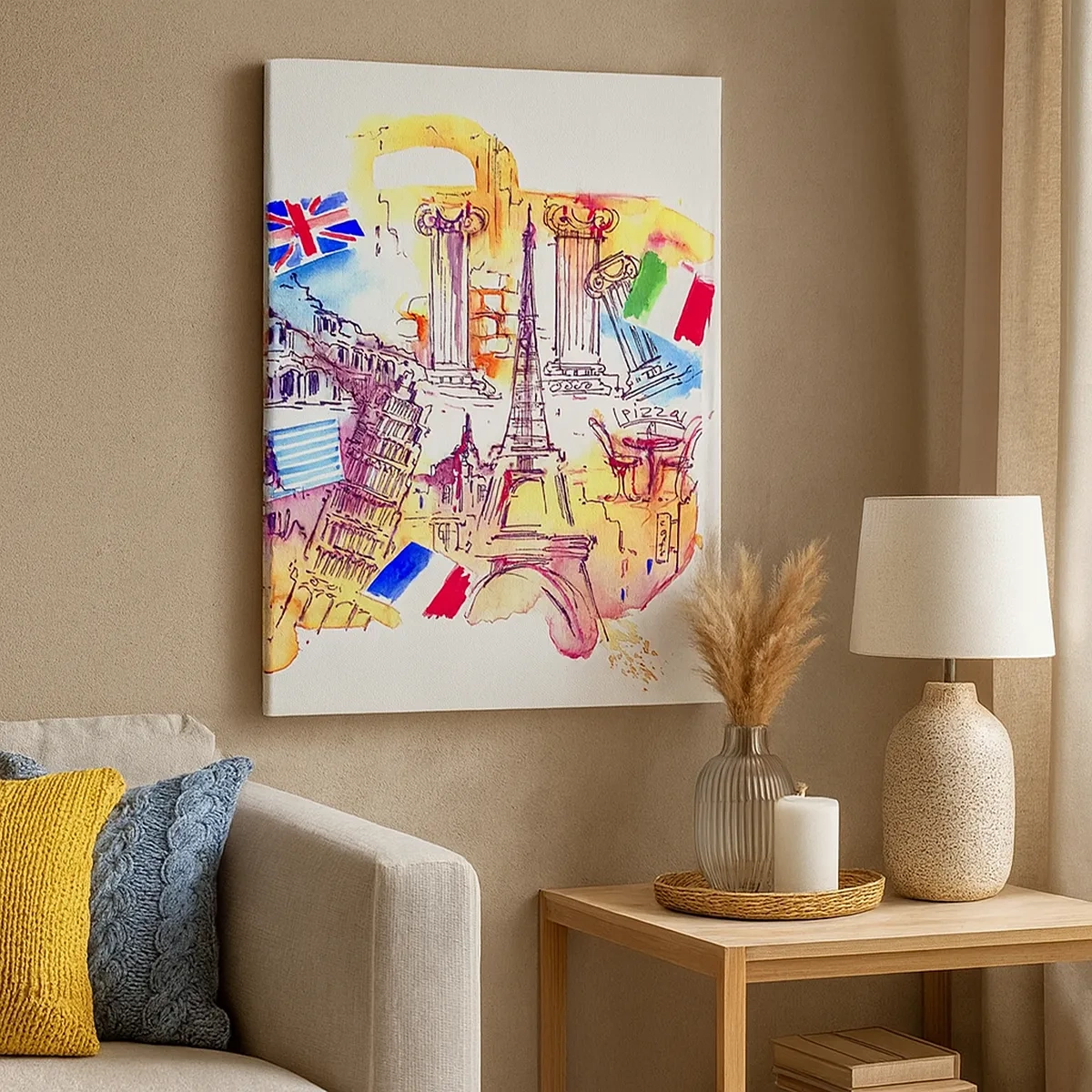 Lærredstryk - Billede på lærred - Europaturné - 50x70 cm