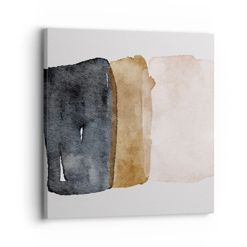 Lærredstryk - Billede på lærred - Sammensætning af jordfarver - 30x30 cm