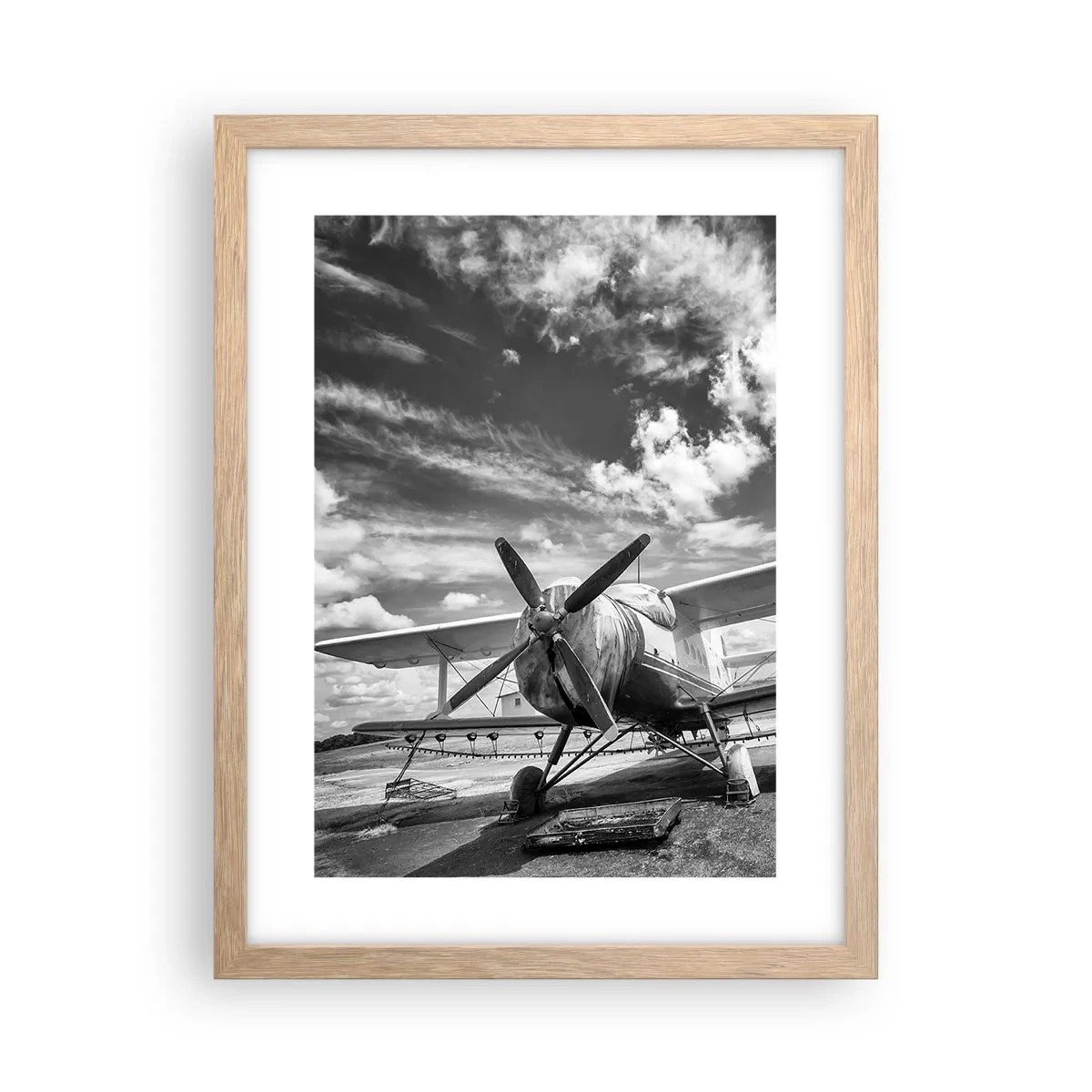Plakat i ramme af lyst egetræ - Jeg kan ikke vente! - 30x40 cm