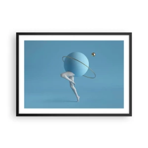 Plakat i sort ramme - Og planeterne går amok - 70x50 cm