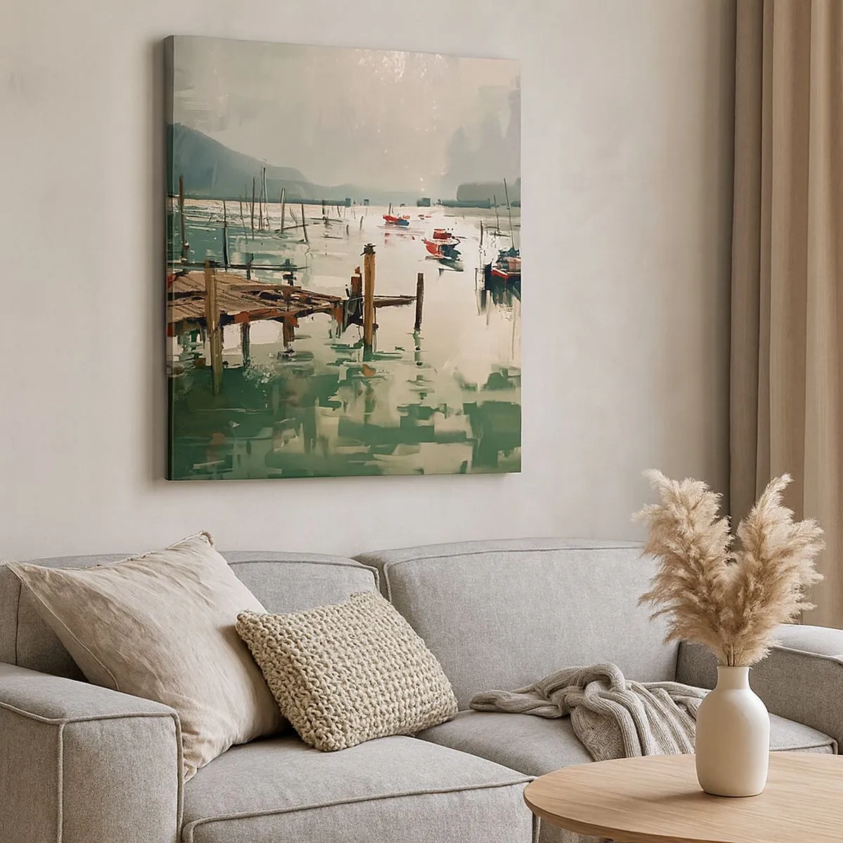 Lærredstryk - Billede på lærred - Dækket af en smeltet måne - 30x30 cm