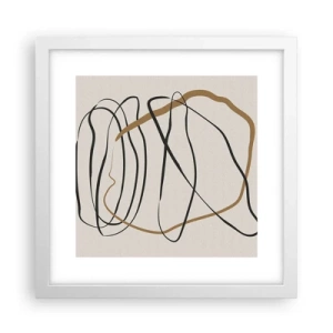 Plakat i hvid ramme - Komposition - dans i besiddelse - 30x30 cm