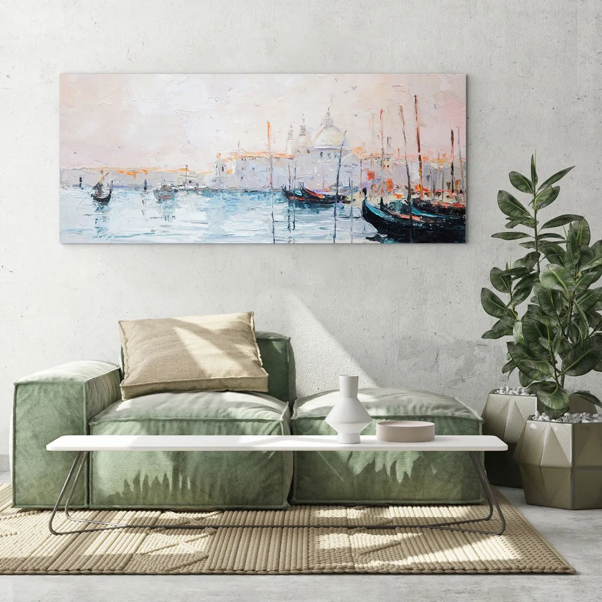 Billede på glas - Bag vandet, bag tågen, bag tågen - 120x50 cm