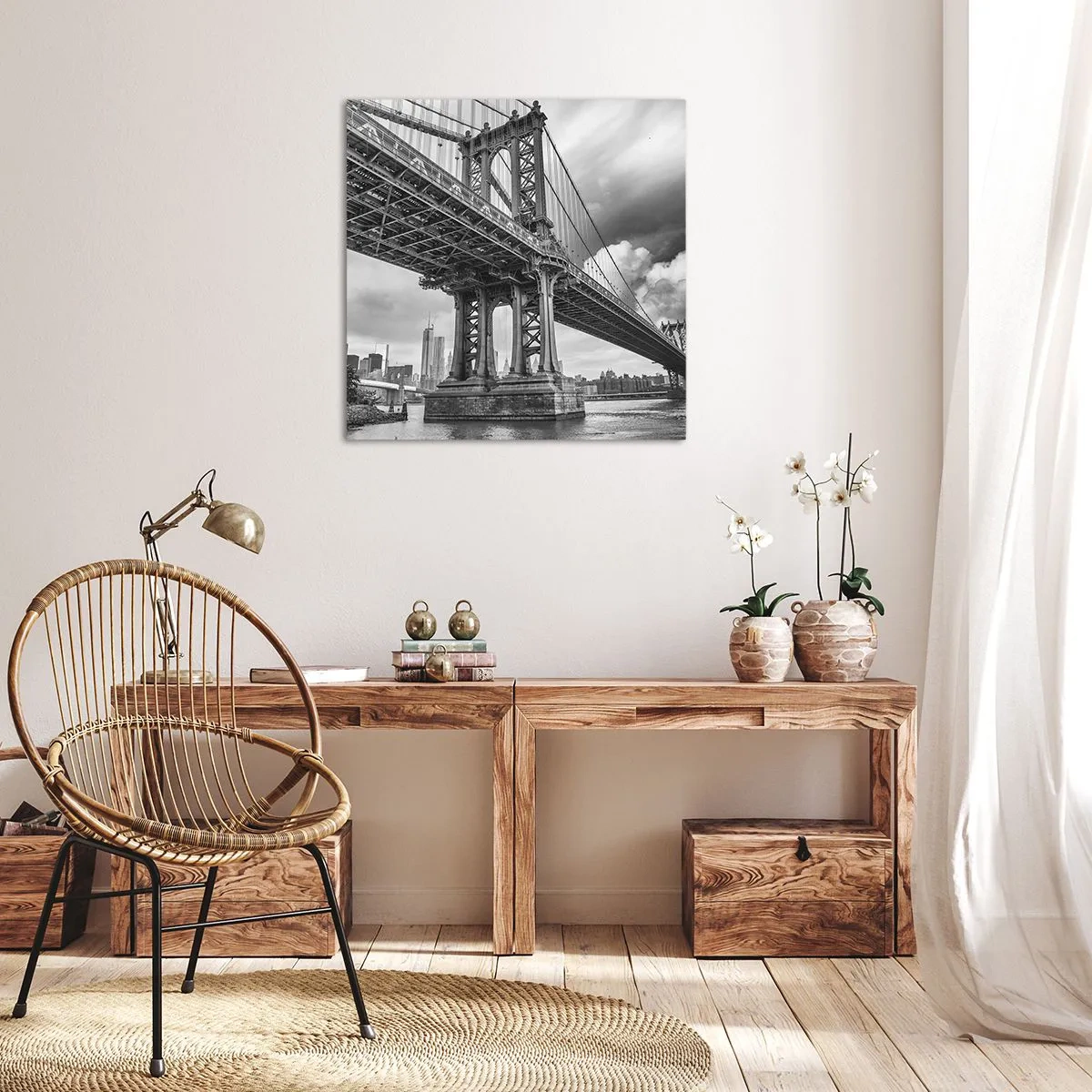 Lærredstryk - Billede på lærred - Til byens hjerte - 70x70 cm