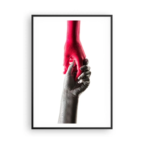 Plakat i sort ramme - Sammen, om end forskellige - 70x100 cm