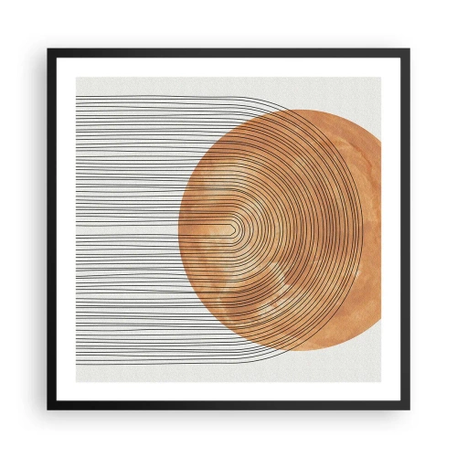 Plakat i sort ramme - En solrig komposition - 60x60 cm