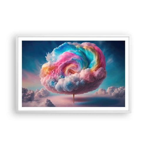 Plakat i hvid ramme - En drøm om en forlystelsespark - 91x61 cm