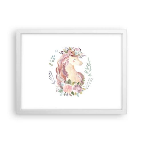 Plakat i hvid ramme - En invitation til eventyrets verden - 40x30 cm