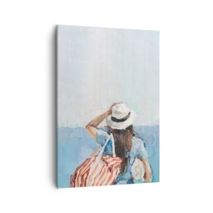 Lærredstryk - Billede på lærred - Velkommen på ferie - 50x70 cm