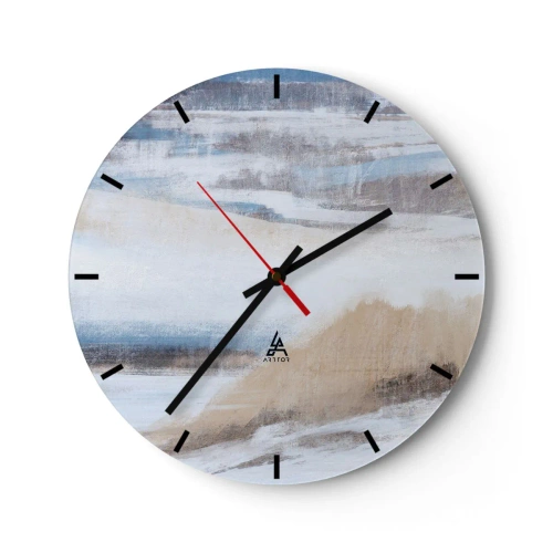 Vægur, Uret - Vinterkomposition - 40x40 cm