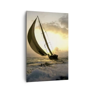 Lærredstryk - Billede på lærred - I medvind og modvind - 80x120 cm