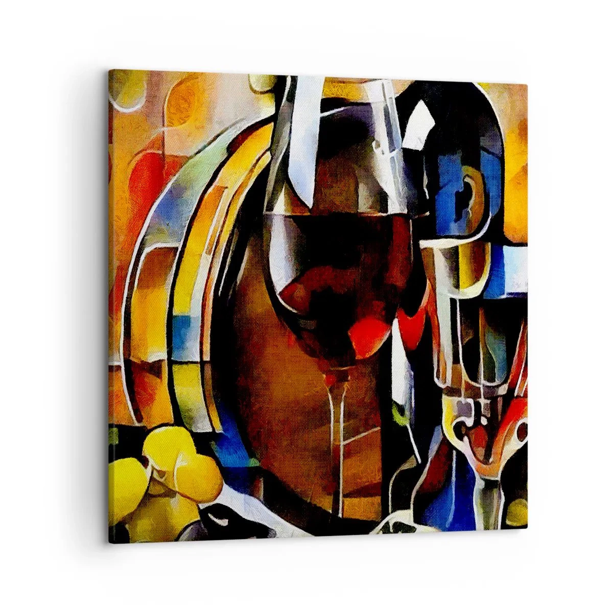 Lærredstryk - Billede på lærred - Og verden bliver mere farverig - 50x50 cm