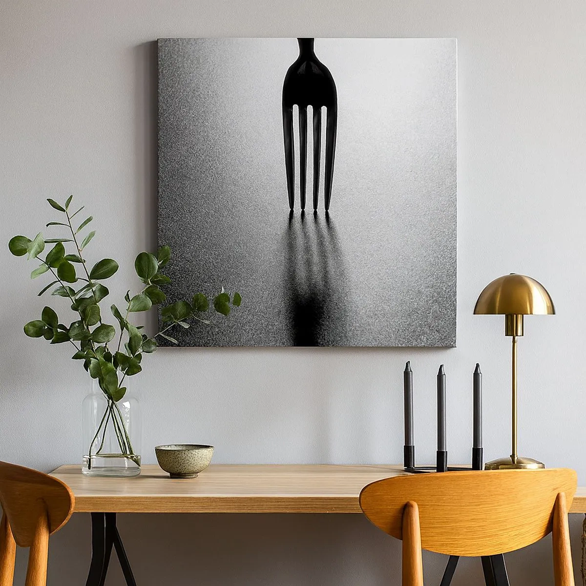 Lærredstryk - Billede på lærred - Lys og skygge - 30x30 cm