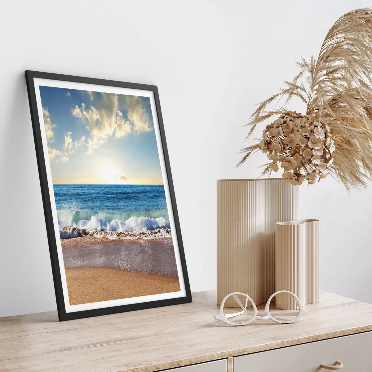 Plakat i sort ramme - Bevægelse og stilhed på samme tid - 40x50 cm