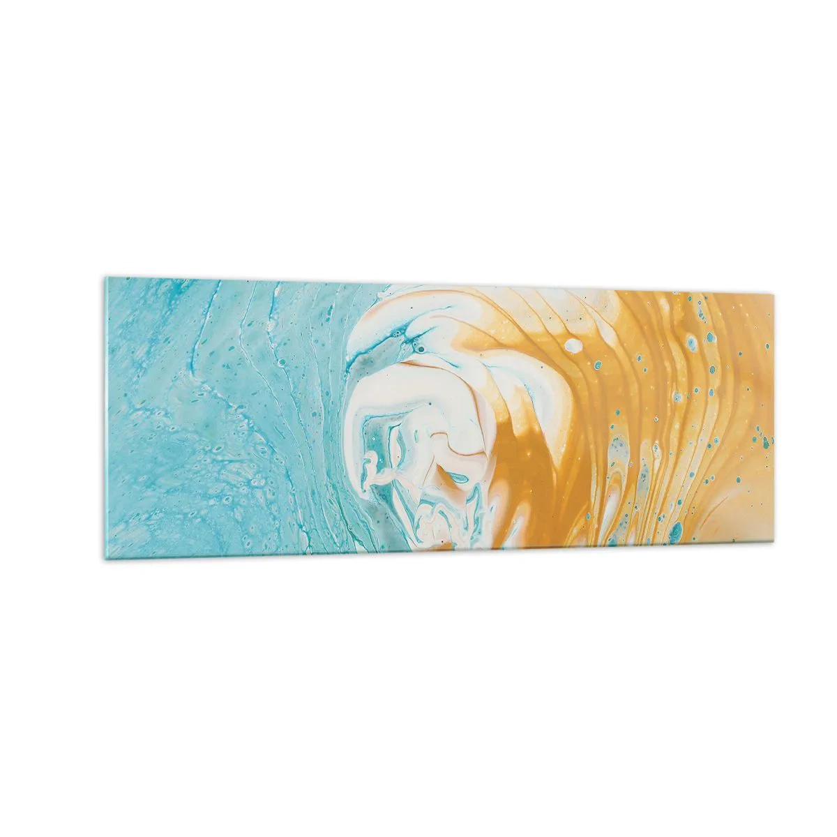 Billede på glas - Pastel hvirvel - 140x50 cm