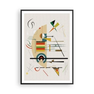 Plakat i sort ramme - Og verden griner - 70x100 cm