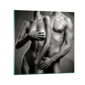 Billede på glas - Adam og Eva - 40x40 cm